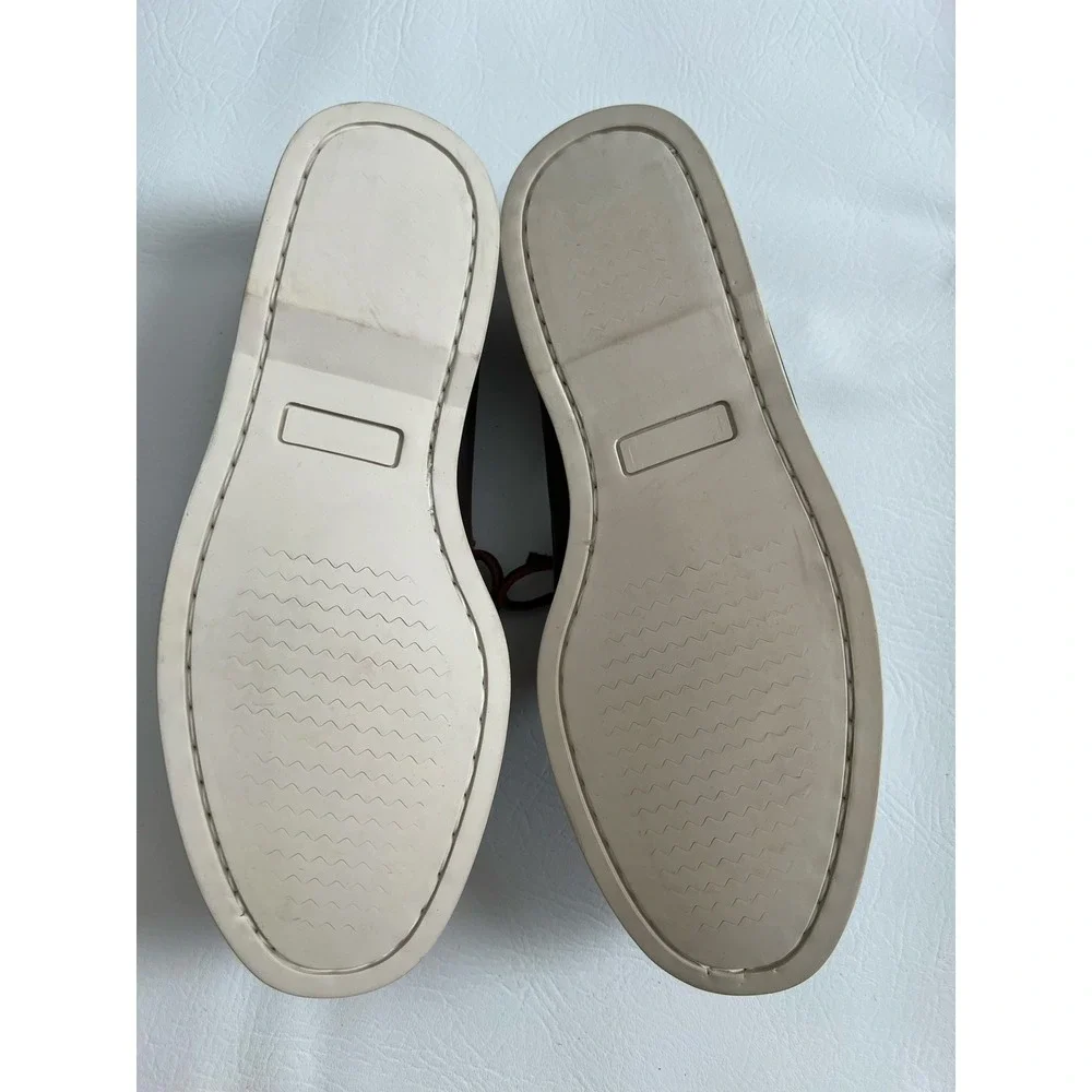 John Kart Two-Eye Boat Shoes Leather Men's 9M Preppy Casual Old Money Neutral